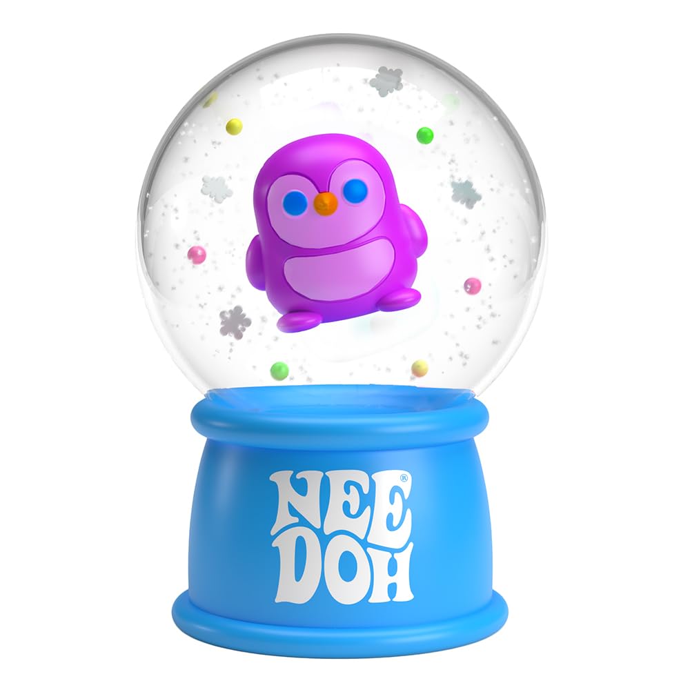 NeeDoh Squishmas Squish N Snow Globes - Christmas Squeeze Toy - Assorted Colors - Ages 3 to Adult (Pack of 1)