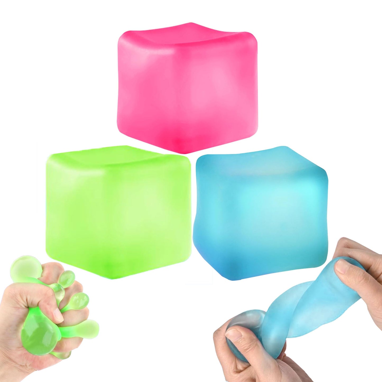 💙 3-Pack Sensory Ice Cubes™ – Gel-Filled Stress Relief Fidget Toys for Kids & Adults