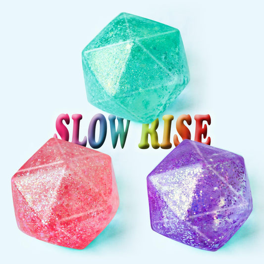 3Pack Glitter Squishy Cube - Slow Rise Gel Stress Cube for Adults Masonry Malt Sugar Stress Balls Ice Cube Squishy Glitter Diamond Stress Balls ADHD Fidget Toys for Anxiety (Purple/Red/Blue)