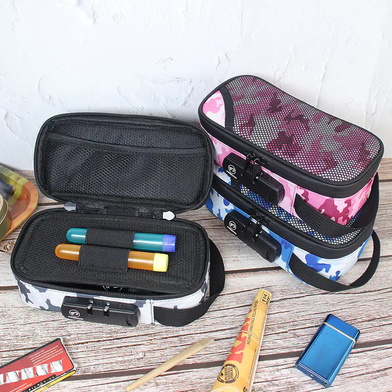 Large Capacity Odor-Proof Travel Pipe Bag with Lock