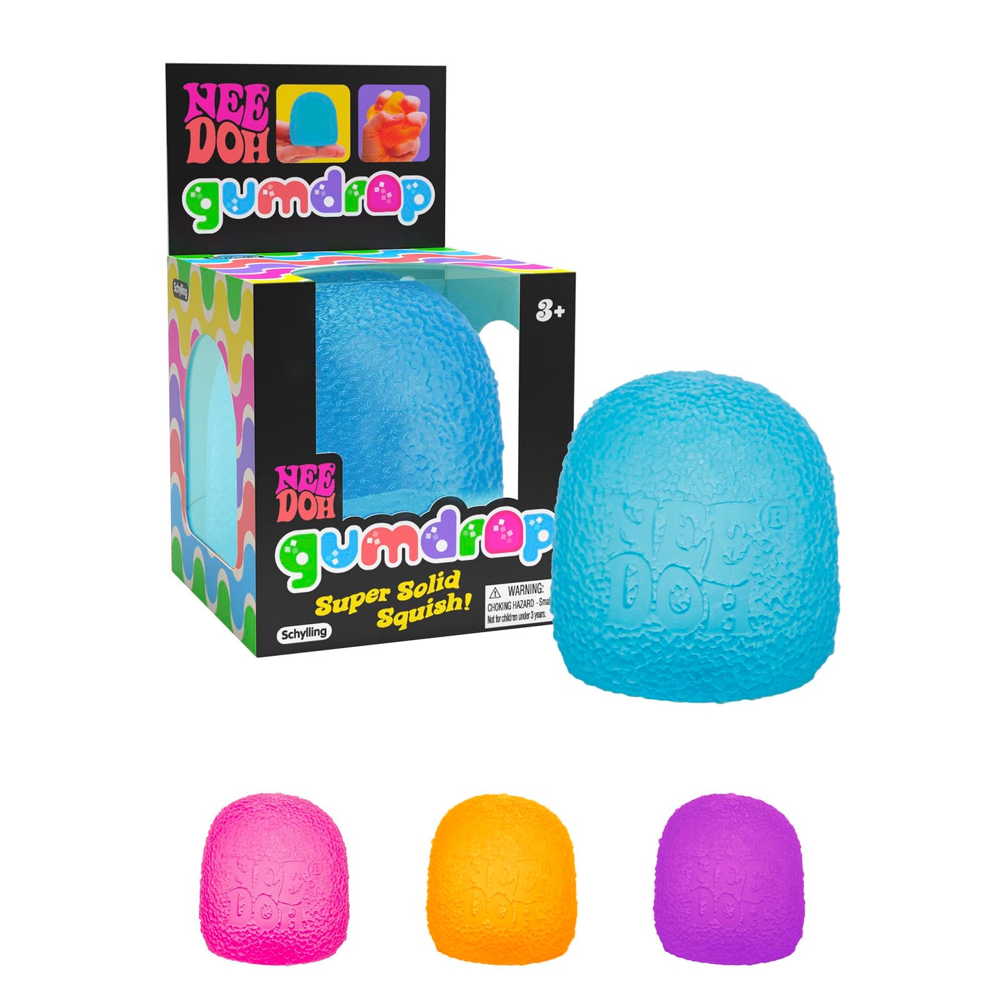 NeeDoh Gumdrop Squish Ball - Colorful Kids Stress Relief Toy