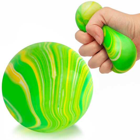 LovesTown Fidget Squeeze Ball 2.5 Inch Stress Ball Yellow/Green Dough Ball for Kids Gifts